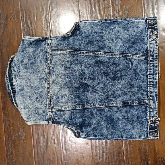 Chiqle Architect Bleached Women’s Denim Vest Size Medium - Picture 5 of 12